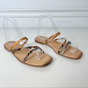 Madewell Multi-Color Snake Print Sandals 7